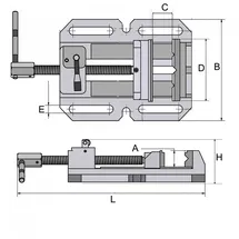 Optimum Maschinenschraubstock Gusseisen grau