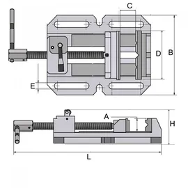 Optimum Maschinenschraubstock Gusseisen grau