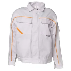 Bundjacke "HIGHLINE" 285g/m2 Canvas-Besatz - 30 - weiß/weiß/gelb