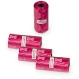 Nobby TidyUp Kotbeutel mit Knochendruck fuchsia, 4 Rollen