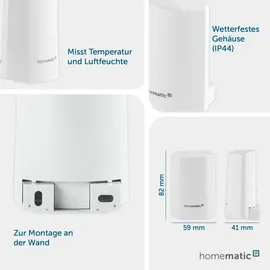 eQ-3 Homematic IP Temperatur- und Luftfeuchtigkeitssensor außen weiß