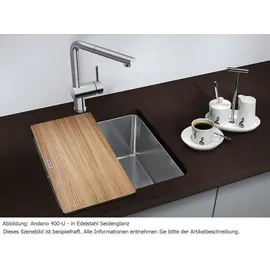 Blanco Andano 400-U Edelstahl Seidenglanz + Handbetätigung + InFino
