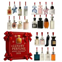 Generisch Luxury Mini Perfume Adventskalender 2025, Advent Calendar 2025 Perfume, Advent Calendar 2025 Beauty, 24 Days Designer Fragrances for Damen Herren - Premium Holiday Countdown Gift Set