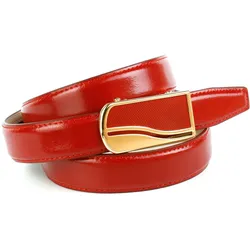 Ledergürtel ANTHONI CROWN, Damen, Gr. 100, rot, Leder, unifarben, Gürtel, 2,4 cm femininer Ledergürtel in rot