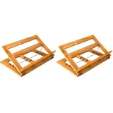 Relaxdays Buchstütze Holz 33,0 x 22,5 x 22,0 cm Braun 1 St.