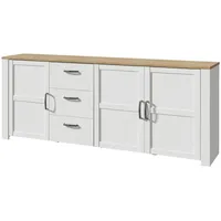 Möbel Kraft Sideboard ¦ weiß ¦ Maße (cm): B: 220 H: 87 T: 42