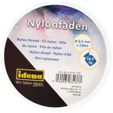 IDENA Nylonfaden auf Spule transparent 0,5mmx100m