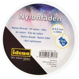 IDENA Nylonfaden auf Spule transparent 0,5mmx100m