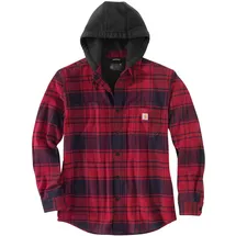 CARHARTT Flannel-Fleece Kapuzenhemd Rot S