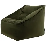 I.C.O.N. icon Sitzsack Riesen Sessel aus Samt „Natalia", Sitzsack XXL, Made in Germany, für Erwachsene & Kinder, für Wohnzimmer grün