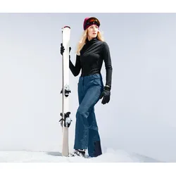 Tchibo - Fashion-Skihose im Jeans-Look - Damen - Gr. 42 - blau/print