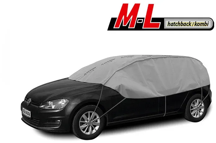 Dach- und Fensterabdeckung Kegel, Optimal-Serie, Größe M–L, grau, für Hatchback 275–295 cm.