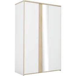 Kleiderschrank GAMI "MATIS", weiß, B:130cm H:202cm T:60cm, Spanplatte, Schränke, Kleiderschrank mit zwei Türen und viel Stauraum