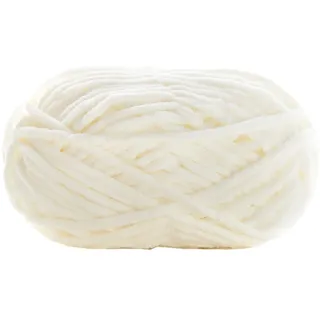 Chenille Garn 3.5mm, Chenille Wolle Zum Häkeln, Super Chunky Chenille-Garn Zum Stricken Und Häkeln, Chenille Wolle Zum Häkeln 50 G – 60 M (Hellbeige,1 PCS)