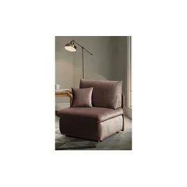 Sofa.de Schlafsessel Etta Kunstleder 88 x 88 x 96 cm Braun mit Schlaffunktion