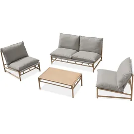 beautysofa KAIRO Set 4-tlg. Beige/Grau