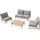 beautysofa KAIRO Set 4-tlg. Beige/Grau