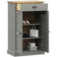 VidaXL Schuhschrank VIGO Grau 60x35x96 cm Massivholz Kiefer