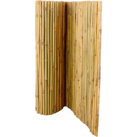 Bambusmatte Bali extrem stabil 80 x 300cm mit Draht durchbohrt - Niedrige Sichtschutzmatte aus Bambus 0,8m x 3m