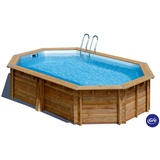 Gre Pool-Set, Kieferfarben - 395x136x620 cm,