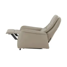 Hukla Relaxsessel Tobias Leder 75 x 102 x 88 cm Grau mit Relax-Funktion