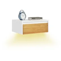 SoBuy Nachttisch mit Schublade und Led-licht FBT174-E-WN