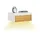 SoBuy Nachttisch mit Schublade und Led-licht FBT174-E-WN