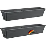 Buri Balkonkasten 100 x 25 x 25 cm Anthrazit