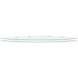 HEFZGDB Eckregale 2 STK. mit verchromten Halterungen Glas Weiß 45x45cm Wandregal Bad Schwebendes Bücherregal Schweberegale Regalboden für Küche Badezimmer Arbeitszimmer Wohnbereich