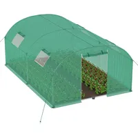 LZQ Foliengewächshaus für Garten 3x4x2 m Gewächshaus UV-beständig & Winterfestes Gewächshaus 12 m2 Folientunnel Tomatenhaus mit Fenstern, Tür & Verstärktem Rahmen, Grün