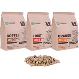 Bbq Holzpellets - Exotische Aromen Mixpackung - Apfelsine, Kaffee und tropische Früchte - 3kg - Ohne Zusatzstoffe