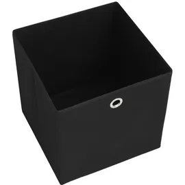 vidaXL Aufbewahrungsbox 32 x 32 x 32 cm 4-tlg. schwarz