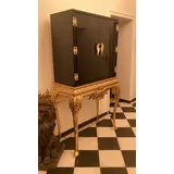 Casa Padrino Pompöös by Casa Padrino Luxus Barock Barschrank Schwarz / Gold - Pompööser Barock Weinschrank designed by Harald Glööckler - Barock Bar Möbel - Edel & Prunkvoll