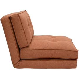 miliboo Schlafsessel SALLY 1-Sitzer 75 x 90 x 80 cm Rot mit Kissen