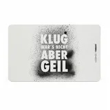 ppd Schneidebrett Klug wars nicht aus Kunststoff in Schwarz/Weiß