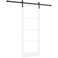 vidaXL Schiebetür ORKDAL Weiß und Schwarz 83 x 202 cm 3331858