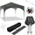 Woltu Faltpavillon 3 x 3 m inkl. 4 Seitenteile Grau