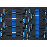 BGS Werkstattwageneinlage 3/3: Schraubendreher-Satz mit T-Griff Innensechskant, T-Profil (für