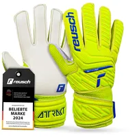Reusch Unisex Torwarthandschuhe Attrakt Solid Junior safet yellow/dp blue/whit