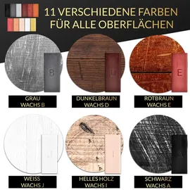 Lascano Reparaturset, für Laminat Parket, Holz, Vinylböden und Fliesen inkl. Wachsschmelzer mit USB-Anschluss
