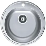 ALVEUS 1116756 - Küchenspüle FORM Ø 51 cm mattstahl, Tiefe 18,5 cm - Satin