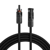 HB-DIGITAL 1m Solarkabel 4mm2 mit Solarstecker & Solarbuchse für Solarmodule Reines Kupfer Verlängerungskabel Solarpanel Litze Leitung Einzelader flexibel zweischichtige Isolierung SCHWARZ