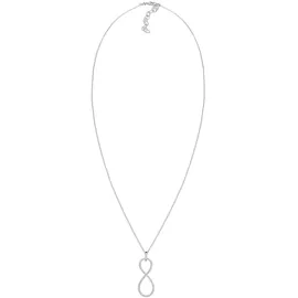 ELLI PREMIUM Halskette Infinity Weiß 925 Sterling Silber mit Kristall