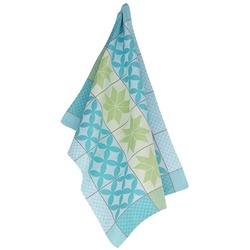 Geschirrtuch Carla 100%Baumwolle pastellgrün Blume 70,0x50,0cm