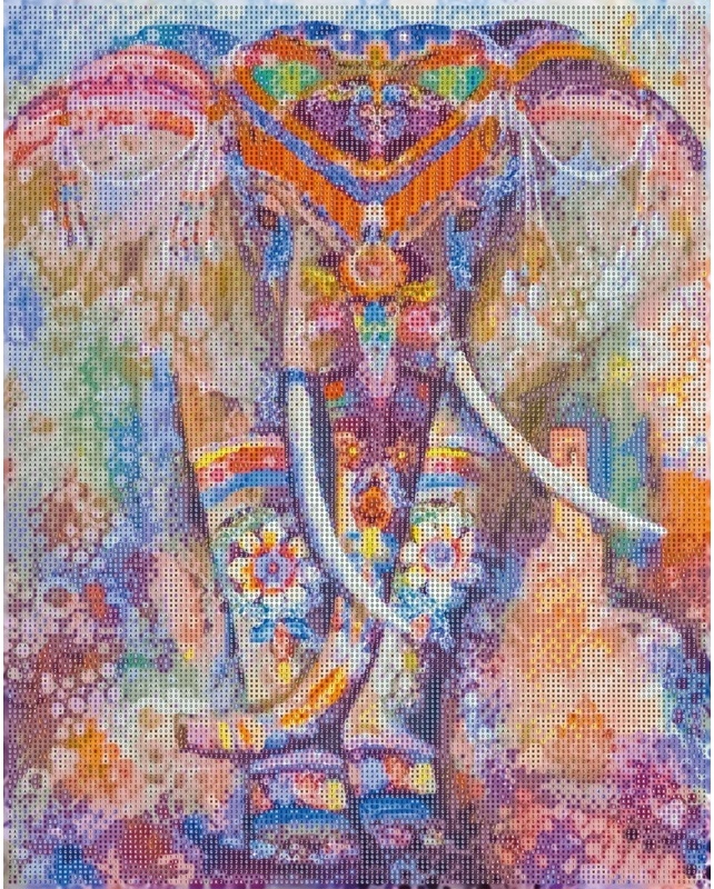 Diamond Painting "Bemalter Elefant" 40 X 50 Cm