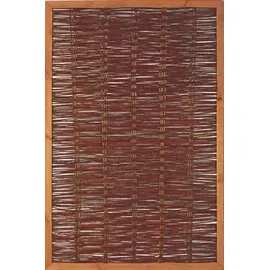Tetzner & Jentzsch T & J Weidengeflechtzaun Fako mit umlaufendem Rahmen 120 cm x 100 cm