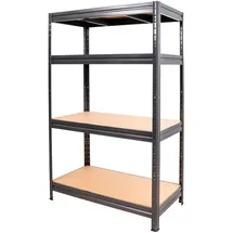 Stier Fachbodenregal Stahl 1770x1600x600 mm grau 4 Böden