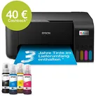 EPSON EcoTank ET-2865 - nachfüllbarer 3-in-1 Tintentankdrucker inkl. Tinte, WiFi, Epson SmartPanel App Multifunktionsdrucker
