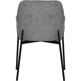SIT Möbel SIT grau (grau, schwarz, schwarz), B:63cm H:79cm T:51cm, Metall, Polyester, Stühle, Armlehnstuhl, Oeko-Tex zertifiziert