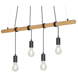 Briloner 4-flg. 25W 60 cm Holz/Metall schwarz
